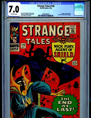 Buy Strange Tales #146  CGC 7.0 1966 Marvel  1st AIM Eternity Clea Amricons K68 • 427.44£