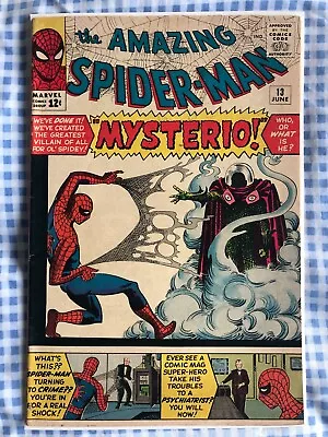 Buy Amazing Spider-Man 13 (1964) Origin And 1st App Mysterio (Quentin Beck) Cents • 1,499.99£