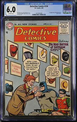 Buy Detective Comics #230 - D.C. Comics 1956 CGC 6.0 1st Appearance Of The Mad Hatte • 1,580.42£