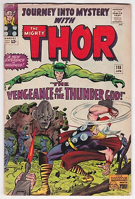 Buy Journey Into Mystery #115 Very Good 4.0 Thor Loki Jack Kirby Art 1965 • 39.64£