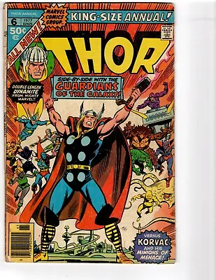 Buy Thor Annual #6 1977, Newsstand Edition Mid-grade Korvac Saga Free Shipping • 19.79£