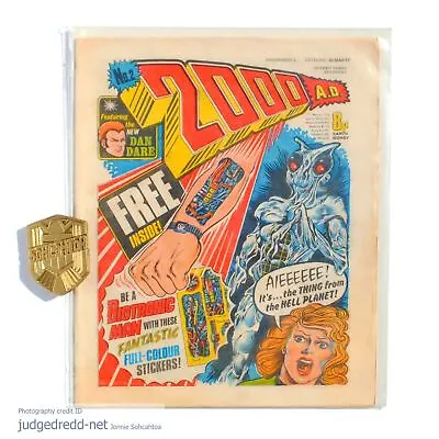 Buy 2000AD Prog 2 1st Appearance Of Judge Dredd + Comic Bag And Board 5 3 77 1977 UK • 715£