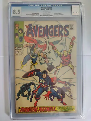 Buy AVENGERS  #58 Marvel 1968 CGC 8.5 , Vision Joins The Avengers! • 210£