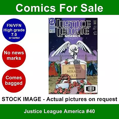 Buy DC Justice League America #40 Comic - FN/VFN Clean 01 July 1990 • 4.99£