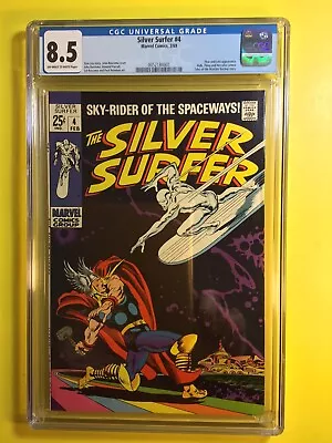 Buy Silver Surfer #4 1st Battle Between Thor And Silver Surfer CGC 8.5 Marvel 1969. • 1,930.26£