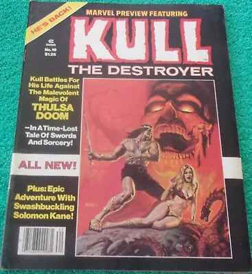 Buy Marvel Comics Preview Featuring Kull The Destroyer #19 Summer 1979 Solomon Kane • 11.55£