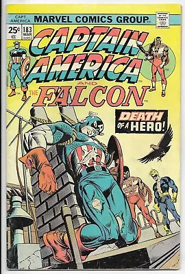 Buy Captain America #183 184 MARVEL COMIC BOOK LOT 1st Series Falcon Red Skull 1975 • 18.38£