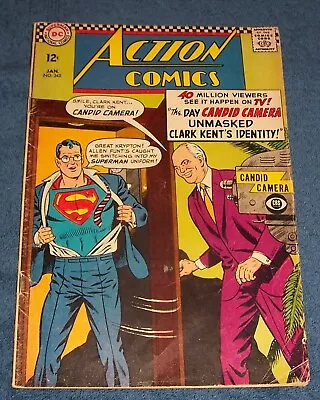 Buy Clipped Coupon ACTION COMICS 345 Batman, Superman, Supergirl, Alan Funt... 1967 • 5.61£