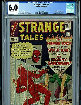 Buy Strange Tales #115 CGC 6.0 FN 1963 Marvel  Dr Strange Sandman K20 • 780.53£