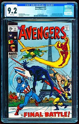Buy AVENGERS 71 CGC 9.2 PERFECT WRAP WHITE PAGES 💎 1st INVADERS BLACK KNIGHT JOINS • 391.35£