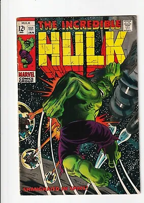 Buy Incredible Hulk #111 1st App. Galaxy Master Marvel Comics 1969 GLOSSY 1st Print • 13.03£