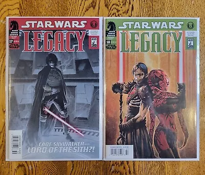 Buy Star Wars Legacy #17 & 18 Dark Horse Comics Lot Of 2 Newsstands VF • 19.85£