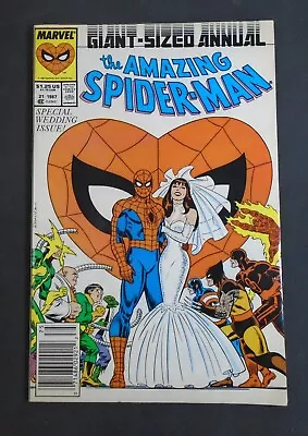 Buy Marvel Amazing Spiderman Giant Sized Annual 21 Newsstand 1987 • 15.01£