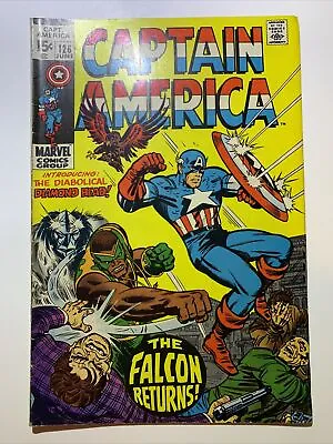 Buy Captain America #126 - The Falcon Returns! 1st Diamond Head. Sam Wilson As Capt • 19.79£