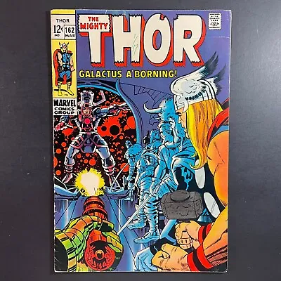 Buy Thor 162 Galactus Origin Silver Age Marvel 1969 Stan Lee Comic Jack Kirby Cover • 44.20£