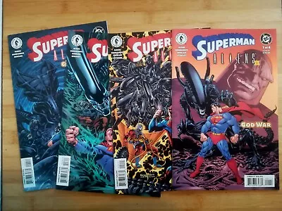 Buy Superman Aliens II God War #1 2 3 4 (of 4) Complete 1-4 Dixon DC Dark Horse 2002 • 29.99£