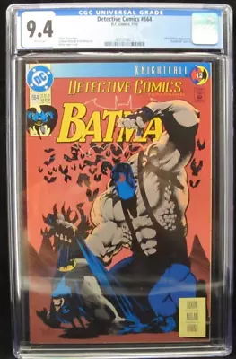 Buy Detective Comics #664 Batman Bane Joker Knightfall Part 12 CGC 9.4 Near Mint • 59.16£