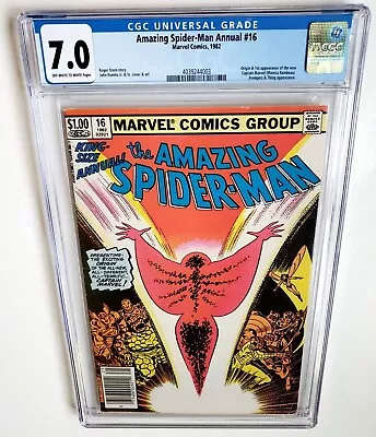 Buy Amazing Spider-man Annual #16 Cgc 7.0 +1st App New Captain Marvel+ *newsstand* • 30.63£