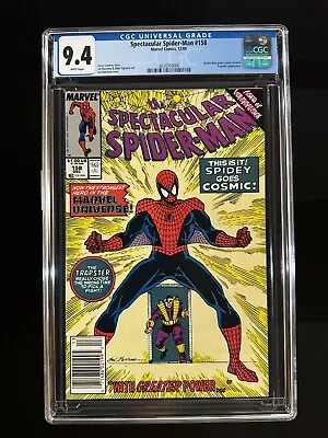 Buy Spectacular Spider-Man #158 CGC 9.4 (1989) - SM Gains Cosmic Powers - Trapster • 39.57£
