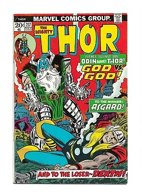 Buy Thor #217 FN Copy Marvel Comics Thor Vs Odin Cover • 8£