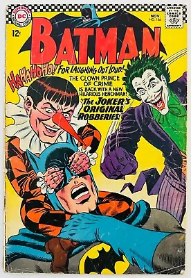 Buy 1966 Dc Comics Batman #186- Key Iconic Joker Robbery Cover • 19.71£