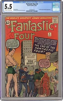 Buy Fantastic Four #9 CGC 5.5 1962 3709783002 • 372.28£