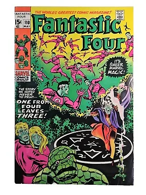 Buy Fantastic Four #110 (FN) Green Printing Error Variant • 589£
