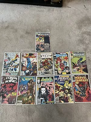Buy Marvel Comics Job Lot. 11x. Wolverine, Fantastic Four, Conan, Iron Man Etc. • 0.99£