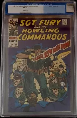 Buy Sgt Fury And His Howling Commandos 56 1968 1st Gen CGC Label 6.5 OW Pages💎🔑🔥 • 55.73£