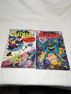 Buy Batman 201 + 190 Penguin Joker Catwoman Mad Hatter Silver Age 1968 DC Comics • 39.68£