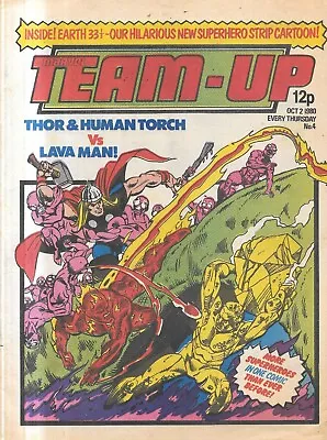 Buy Vintage Marvel Team Up Comic No 4 Oct 2nd 1980 Thor Human Torch • 0.99£