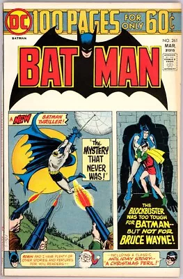 Buy Batman 261 Vf- 7.5 Hi Grade Dc 100-page Giant Sprang Robinson Infantino 1975 Bin • 24.02£
