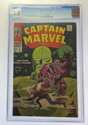 Buy Captain Marvel #8 CGC 3.5 Marvel Comics Dec 1968  OLDER STYLE CGC CASE • 74.95£