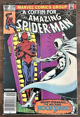 Buy 1981 Marvel The Amazing Spider-Man #220 The Macabre Moon Knight • 12.04£