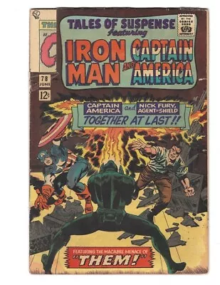 Buy Tales Of Suspense #78 1966 Flat And Glossy Captain America! Iron Man! Nick Fury! • 10.39£