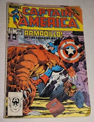 Buy Captain America # 308 1st Appearance Of The Armadillo 1985 • 3.21£