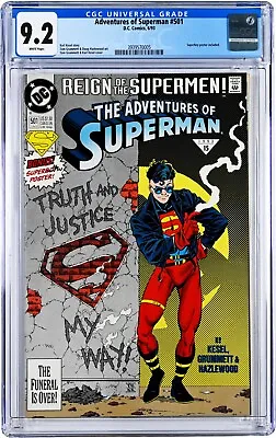 Buy Adventures Of Superman #501 CGC 9.2 (Jun 1993 DC) Superboy/Connor Kent Tana Moon • 35.23£