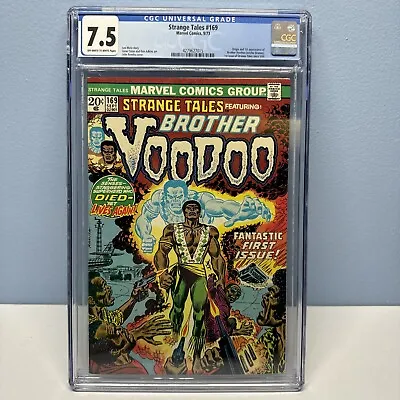 Buy Strange Tales #169 CGC 7.5 - WHITE PAGES - 1st Appearance Brother Voodoo 1973 • 239.85£