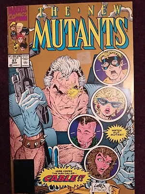 Buy Comics: New Mutants 87 Gold Cover 2nd Print 1990 1st App Cable. • 25£