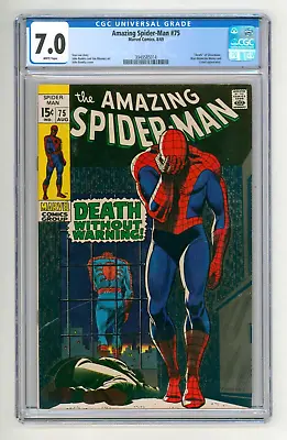 Buy Amazing Spider-Man #75 CGC 7.0 F-VF White Pages • 199£