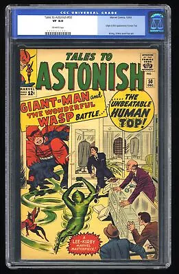 Buy Tales To Astonish #50 CGC VF 8.0 Off White 1st Human Top! Jack Kirby! Stan Lee! • 228.49£