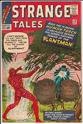 Buy Strange Tales #113 1963 Marvel Comics 6.0 FN KEY 1ST PLANTMAN JACK KIRBY COVER • 78.37£