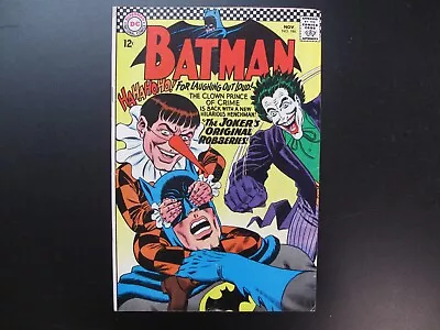 Buy Superhero DC Comics Comic Book Batman No. 186 Joker Gagsworth Color Illus. 1966 • 139.92£