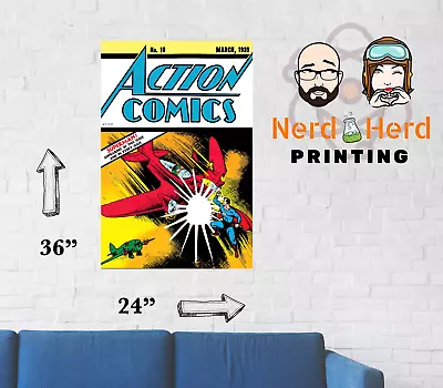 Buy Action Comics #10 Comic Cover Wall Poster Multiple Sizes 11x17-24x36 • 58.65£