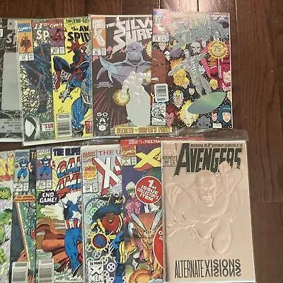 Buy Marvel Comics Early 90s Lot - Silver Surfer 50, Spider-Man 13, X-men 300, Hulk • 31.98£