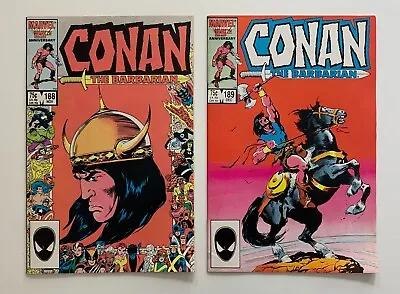 Buy Conan The Barbarian #188 & 189 Copper Age Comics (Marvel 1986) 2 X FN/VF Issues • 14.50£