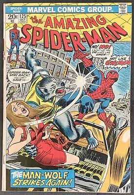 Buy Amazing Spider-Man #125 (1973, Marvel) Origin Of Man-Wolf. Low Grade • 13.44£