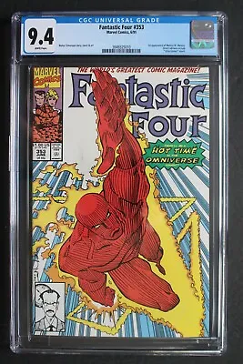 Buy Fantastic Four #353 1st Mr. Mobius M Mobius  TVA 1991 LOKI FRANKLINVERSE CGC 9.4 • 37.89£