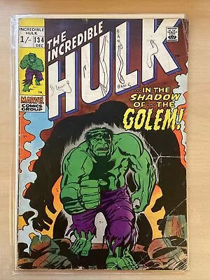 Buy Incredible Hulk #134 - 1970 - The Golem Appearance! - G • 7.99£