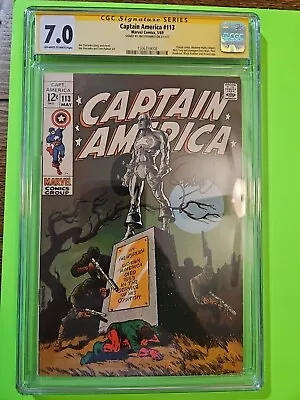 Buy Captain America #113 Cgc Signature Series 7.0 Signed By Jim Steranko • 394.06£
